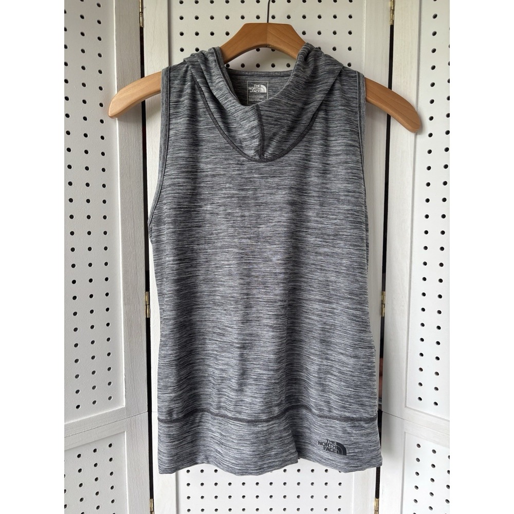 The North Face Women's Hooded Tank Top Size Small Gray Racerback Pullover
